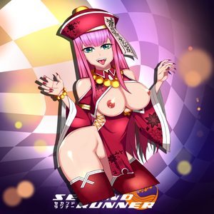 Zero Two Jiangshi Nude Die Cut Sticker